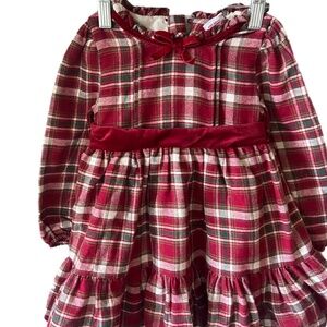 NWOT Flannel Velvet Holiday Party Event Dress 2T Festive preppy